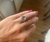 vintage ring med bergskristall 