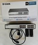 D-Link DGS-1016D Nätverksswitch 16 portar