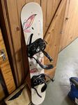 Snowboard 146 cm m. bindningar