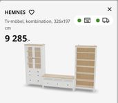 Bokhylla Hemnes med tv-bänk