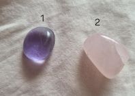 Regnbågsfluorit och Rose quartz