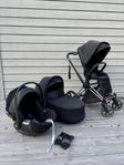 Cybex Priam duovagn med babyskydd + adaptrar