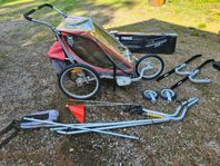 Thule Chariot cykelvagn dubbel med alla tillbehör