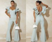 Mintgrön byxdress jumpsuit storlek S 36