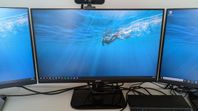 Tre st 24" Acer 1080p med IPS-panel