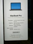 Macbook pro intel i5/16GB/256GB