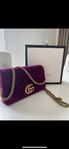 Gucci mini marmont velvet crossbody bag 