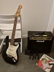 Squier Fender CN Stratocaster  + Marshall