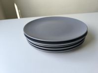 stor Tallrik big plates grey grå blå blue stone sten 26 cm