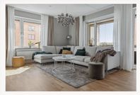 Divansoffa Ocean Lyx 4 sits linnebeige