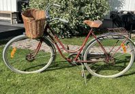 Röd monark vintage cykel