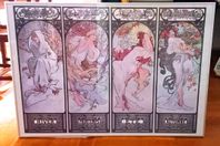 tavla ram med glas Alphonse Mucha