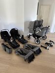 Bugaboo Donkey 3 Twin med babyskydd och isofix-bas