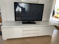 Tv-bänk vit, Bestå Burs (IKEA)