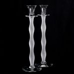 ANNE NILSSON. LJUSSTAKE, glas, Orrefors "Celeste" 