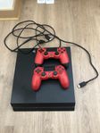 Playstation 4, 500 gb 2 handkontroller 