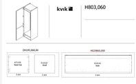 2st Kvik högskåp 195x60x56 för inbyggnadskyl/ frys