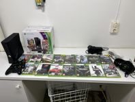 Xbox 360 med bra spel original kartong 