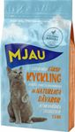 Tre påsar Kattmat Mjau Adult Kyckling 7,5kg.