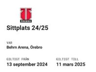 Sittplatser SHL Örebro Hockey hemmamatcher i Behrn Arena 