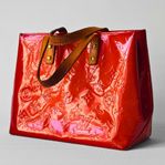 Louis Vuitton handbag, red vernis