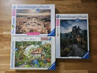 3 X NYTT PUSSEL 1000 BITAR RAVENSBURGER 50X70 CM FINA MOTIV