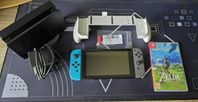 Opatchat Nintendo switch med tillbehör (Ev byte)