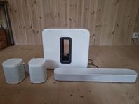 Sonos sub gen 3, 2 st one gen 2 och beam gen 1