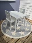 Kids Concept Bord och stolar Star, matta 129 cm i 100 % ull