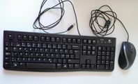 Logitech K120 Dator tangentbord & mus, Svart