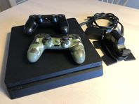 PS4 Slim + kontroller + spel