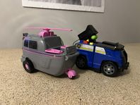 Paw Patrol Chase and Skye fordon