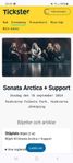 Sonata Arctica + support 18/9 i Folkets park Huskvarna.