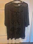 oversized tshirt skelet genomskinlig (goth/metal/emo)