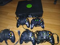 RETRO! Xbox Classic 3 spel 5 handkontroller 