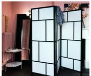 Room divider, white/black, 216x185 cm