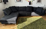 Mio-soffa divan 4 sits tyg. 320 cm