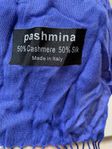 Nypris: 2500 kr Pashmina Sjal 50 % Cashmere 50 % Silk Blå