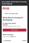 3 biljetter till Shrek rave Norrköping