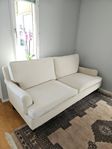 Vit / beige 3-sits soffa