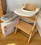 Stokke Tripp Trapp-stol med newborn set och babyset + bricka