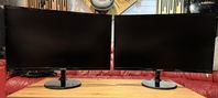 2 styck Samsung 24” curved bildskärmar