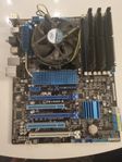 Moderkort Asus P6X58D-E med i7 950 och 3x 2Gb Corsair RAM