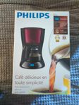 Philips kaffebryggare HD7459 vinröd metall ny i oöppnad bo