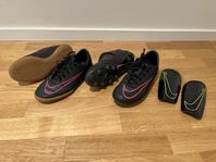 Nike fotbollsskor 35-36 & benskydd 