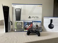 Playstation 5 disc edition+spel+ headset 