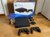 Ps4 Slim - Många tillbehör - Nyskick!