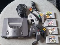 Nintendo 64 / 4 Spel / 2 Handkontroller