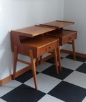 2 st sängbord i teak, 60-tal