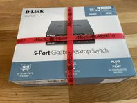 5 port switch D-link DGS-105 oöppnad